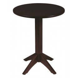 MESA DE MADEIRA LONDON REDONDA EM TAUARI TABACO 2 LUGARES 60 CM TRAMONTINA