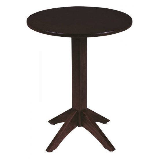 MESA DE MADEIRA LONDON REDONDA EM TAUARI TABACO 2 LUGARES 60 CM TRAMONTINA