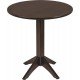MESA DE MADEIRA LONDON REDONDA EM TAUARI TABACO 2 LUGARES 70 CM TRAMONTINA