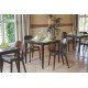MESA DE MADEIRA LONDON QUADRADA EM TAUARI TABACO 4 LUGARES 80 CM TRAMONTINA