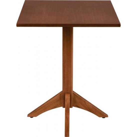 MESA DE MADEIRA TRAMONTINA LONDON COLUNA CENTRAL QUADRADA EM TAUARÍ AMÊNDOA 4 LUGARES 60 CM