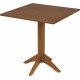 MESA DE MADEIRA LONDON COLUNA CENTRAL QUADRADA EM TAUARI AMENDOA 4 LUGARES 70 CM TRAMONTINA