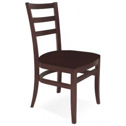 CADEIRA DE MADEIRA SOFIE EM TAUARI TABACO SEM BRACOS COM ESTOFADO CAFE TRAMONTINA