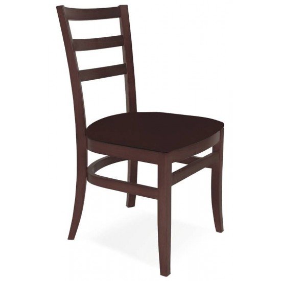 CADEIRA DE MADEIRA SOFIE EM TAUARI TABACO SEM BRACOS COM ESTOFADO CAFE TRAMONTINA