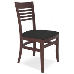 CADEIRA DE MADEIRA MARIE EM TAUARI TABACO SEM BRACOS COM ESTOFADO CAFE TRAMONTINA