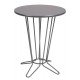 MESA REDONDA COLUNA CENTRAL BARCELONA EM MULTILAMINADO C BASE EM ACO ACAB GRAFITE 60 CM TRAMONTINA