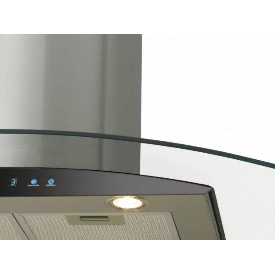 COIFA DE PAREDE FISCHER TALENT TOUCH DIGITAL 90CM EM AÇO INOX E VIDRO