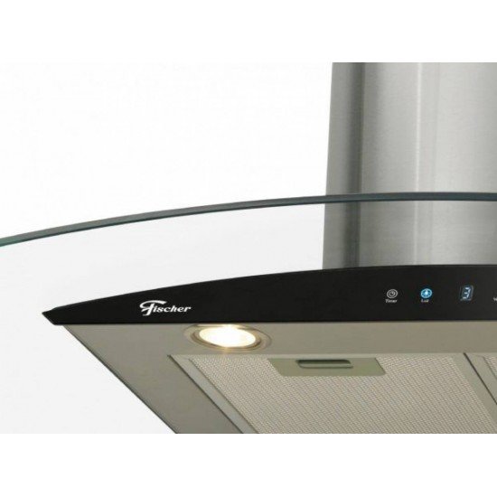 COIFA DE PAREDE FISCHER TALENT TOUCH DIGITAL 90CM EM AÇO INOX E VIDRO