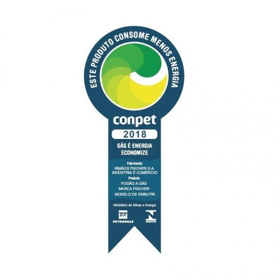 FOGAO COOKTOP FISCHER 5 BOCAS TRIPLA CHAMA A GAS MESA VIDRO ROUGE