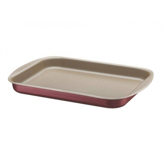 ASSADEIRA RASA 40CM 3 7L BRASIL VERMELHO ALUMINIO COM REVESTIMENTO ANTIADERENTE TRAMONTINA