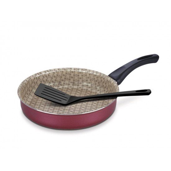 FRIGIDEIRA RETA 24CM PARIS VERMELHO ALUMINIO COM REVESTIMENTO ESTIMENTO ANTIADERENTE TRAMONTINA