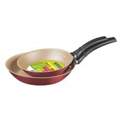 JOGO DE FRIGIDEIRAS 2 PCS TURIM VERMELHO SORTIDOS DE ALU COMREVESTIMENTO ANTIADERENTE TRAMONTINA