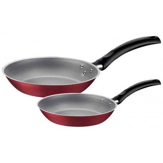 JOGO DE FRIGIDEIRAS 2PCS TURIM VERMELHO SORTIDOS DE ALUMINIO COM REV ANTIADERENTE