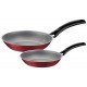 JOGO DE FRIGIDEIRAS 2PCS TURIM VERMELHO SORTIDOS DE ALUMINIO COM REV ANTIADERENTE