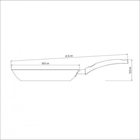 FRIGIDEIRA TRAMONTINA TURIM EM ALUMÍNIO COM REVESTIMENTO INTERNO E EXTERNO EM ANTIADERENTE STARFLON MAX CHUMBO 24 CM 1,4 L