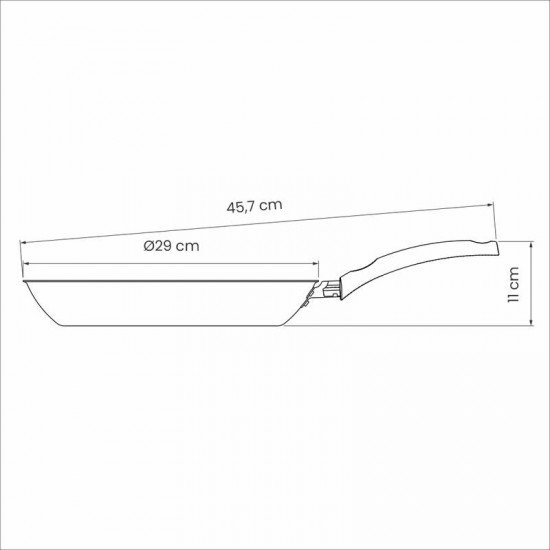 FRIGIDEIRA TRAMONTINA TURIM EM ALUMÍNIO COM REVESTIMENTO INTERNO E EXTERNO EM ANTIADERENTE STARFLON MAX CHUMBO 28 CM 2 L