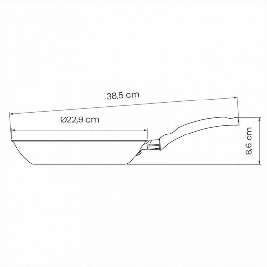 FRIGIDEIRA TRAMONTINA TURIM EM ALUMÍNIO COM REVESTIMENTO INTERNO E EXTERNO EM ANTIADERENTE STARFLON MAX VERMELHA 22 CM 1 L