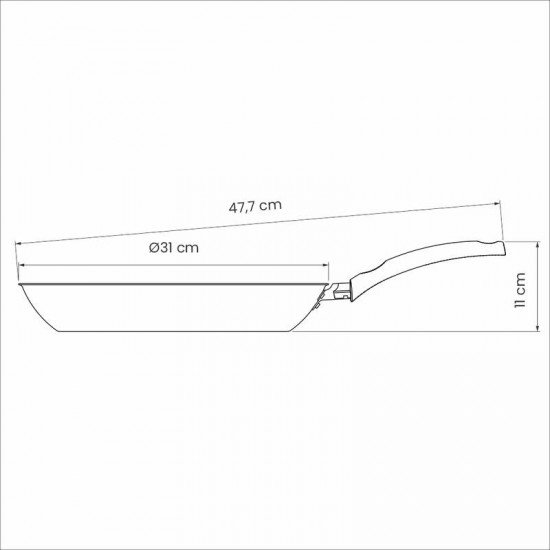 FRIGIDEIRA TRAMONTINA TURIM EM ALUMÍNIO COM REVESTIMENTO INTERNO E EXTERNO EM ANTIADERENTE STARFLON MAX VERMELHA 30 CM 2,5 L