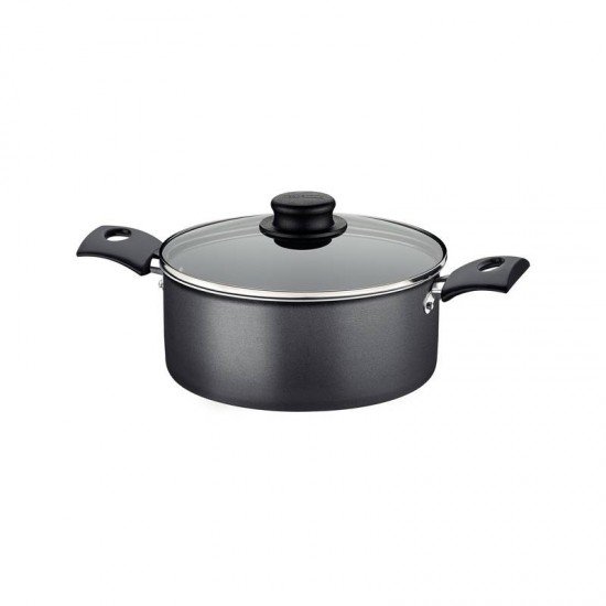 CAÇAROLA TRAMONTINA TURIM EM ALUMÍNIO COM REVESTIMENTO INTERNO E EXTERNO EM ANTIADERENTE STARFLON MAX CHUMBO 18 CM 2 L