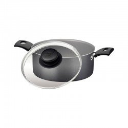 CAÇAROLA TRAMONTINA TURIM EM ALUMÍNIO COM REVESTIMENTO INTERNO E EXTERNO EM ANTIADERENTE STARFLON MAX CHUMBO 20 CM 2,8 L