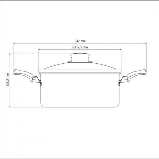 CAÇAROLA TRAMONTINA TURIM EM ALUMÍNIO COM REVESTIMENTO INTERNO E EXTERNO EM ANTIADERENTE STARFLON MAX VERMELHA 20 CM 2,8 L