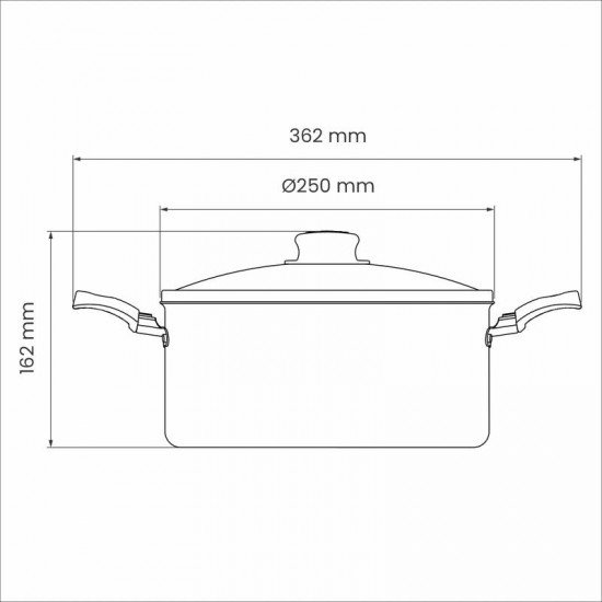 CAÇAROLA TRAMONTINA TURIM EM ALUMÍNIO COM REVESTIMENTO INTERNO E EXTERNO EM ANTIADERENTE STARFLON MAX VERMELHA 24 CM 4,9 L