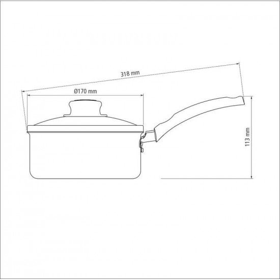 PANELA TRAMONTINA TURIM EM ALUMÍNIO COM REVESTIMENTO INTERNO E EXTERNO EM ANTIADERENTE STARFLON MAX CHUMBO 16 CM 1,4 L