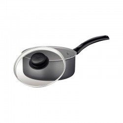 PANELA TRAMONTINA TURIM EM ALUMÍNIO COM REVESTIMENTO INTERNO E EXTERNO EM ANTIADERENTE STARFLON MAX CHUMBO 16 CM 1,4 L