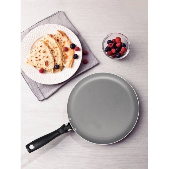 PANQUEQUEIRA TRAMONTINA TURIM EM ALUMÍNIO COM REVESTIMENTO INTERNO E EXTERNO EM ANTIADERENTE STARFLON MAX CHUMBO 22 CM 0,6 L