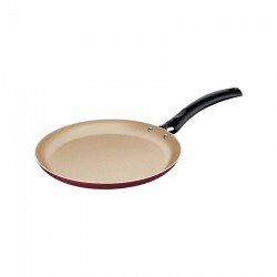 PANQUEQUEIRA TRAMONTINA TURIM EM ALUMÍNIO COM REVESTIMENTO INTERNO E EXTERNO EM ANTIADERENTE STARFLON MAX VERMELHA 22 CM 0,6 L