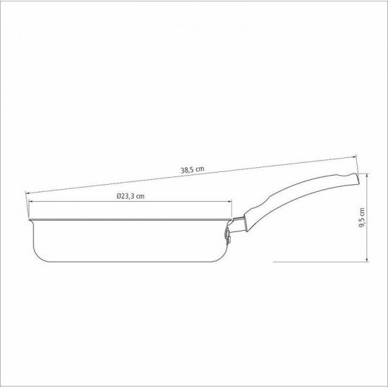 FRIGIDEIRA RETA TRAMONTINA TURIM EM ALUMÍNIO COM REVESTIMENTO INTERNO E EXTERNO ANTIADERENTE STARFLON MAX CINZA 22 CM 1,7 L