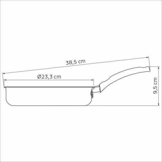FRIGIDEIRA RETA TRAMONTINA TURIM EM ALUMÍNIO COM REVESTIMENTO INTERNO E EXTERNO EM ANTIADERENTE STARFLON MAX VERMELHO 22 CM 1,7 L