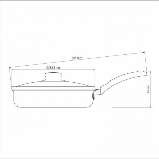 FRIGIDEIRA RETA TRAMONTINA TURIM EM ALUMÍNIO COM REVESTIMENTO INTERNO E EXTERNO EM ANTIADERENTE STARFLON MAX VERMELHO COM TAMPA DE VIDRO 22 CM 1,7 L