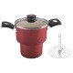 CUSCUZEIRA 14CM 1,9L TURIM VERMELHO- ALUMINIO COM REVESTIMENTO ANTIADERENTE TRAMONTINA