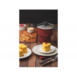 CUSCUZEIRA 14CM 1,9L TURIM VERMELHO- ALUMINIO COM REVESTIMENTO ANTIADERENTE TRAMONTINA