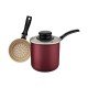 CUSCUZEIRA TRAMONTINA EM ALUMÍNIO COM REVESTIMENTO INTERNO E EXTERNO EM ANTIADERENTE STARFLON MAX VERMELHO 10 CM 0,8 L
