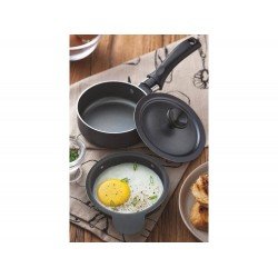 FRIGIDEIRA P OVO POCHE 10CM TURIM CINZA ALUMINIO COM REVESTIMENTO ESTIMENTO ANTIADERENTE TRAMONTINA