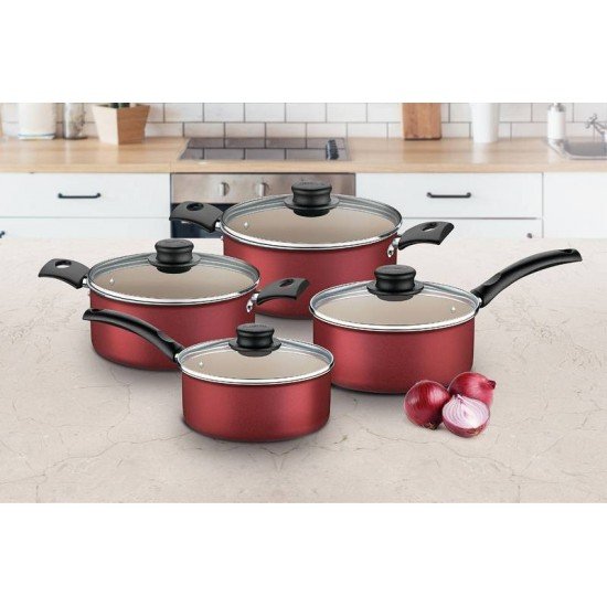 DISPLAY 12 PEÇAS DE PANELAS DE ALUMÍNIO REVESTIMENTO INTERNO DE ANTIADERENTE TRAMONTINA