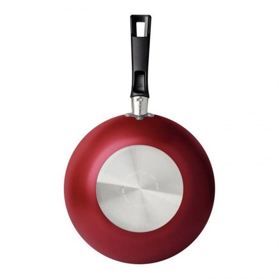 FRIGIDEIRA FUNDA TRAMONTINA LORETO EM ALUMÍNIO COM REVESTIMENTO INTERNO E EXTERNO EM ANTIADERENTE STARFLON MAX VERMELHO 24 CM 2,2 L