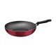 FRIGIDEIRA FUNDA TRAMONTINA LORETO EM ALUMÍNIO COM REVESTIMENTO INTERNO E EXTERNO EM ANTIADERENTE STARFLON MAX VERMELHO 24 CM 2,2 L