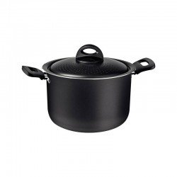 ESPAGUETEIRA TRAMONTINA LORETO EM ALUMÍNIO COM REVESTIMENTO INTERNO E EXTERNO EM ANTIADERENTE STARFLON MAX GRAFITE 22 CM 5,7 L