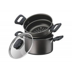 COZI-VAPORE 16CM LORETO GRAFITE ALUMINIO COM REVESTIMENTO ANTIADERENTE TRAMONTINA