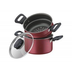 COZI-VAPORE 16CM LORETO VERMELHO ALUMINIO COM REVESTIMENTO ANTIADERENTE TRAMONTINA