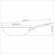 WOK TRAMONTINA LORETO EM ALUMÍNIO COM REVESTIMENTO INTERNO E EXTERNO EM ANTIADERENTE STARFLON MAX GRAFITE 24 CM 2,2 L