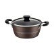 CAÇAROLA TRAMONTINA SICÍLIA EM ALUMÍNIO COM REVESTIMENTO INTERNO E EXTERNO EM ANTIADERENTE STARFLON EXCELLENT AVELÃ 24 CM 4,3 L