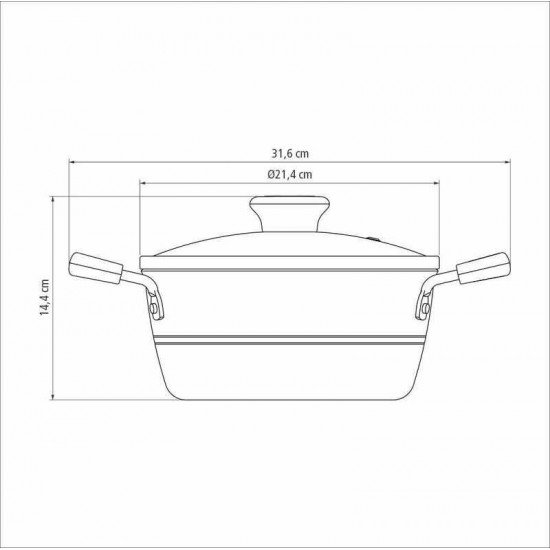 CAÇAROLA TRAMONTINA SICÍLIA EM ALUMÍNIO COM REVESTIMENTO INTERNO E EXTERNO EM ANTIADERENTE STARFLON EXCELLENT VERMELHO 20 CM 2,4 L