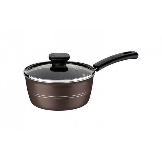 PANELA TRAMONTINA SICÍLIA EM ALUMÍNIO COM REVESTIMENTO INTERNO E EXTERNO EM ANTIADERENTE STARFLON EXCELLENT AVELÃ 16 CM 1,3 L