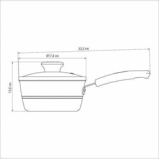 PANELA TRAMONTINA SICÍLIA EM ALUMÍNIO COM REVESTIMENTO INTERNO E EXTERNO EM ANTIADERENTE STARFLON EXCELLENT VERMELHO 16 CM 1,3 L