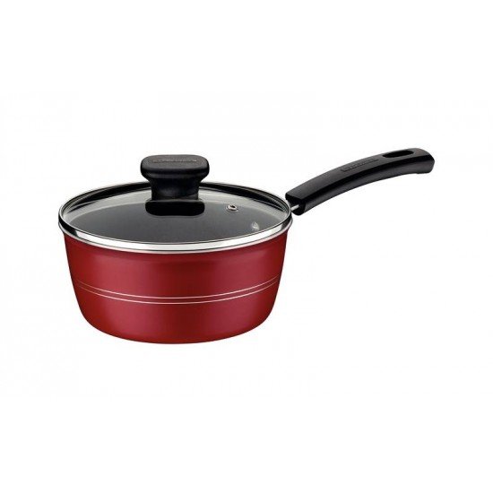 PANELA TRAMONTINA SICÍLIA EM ALUMÍNIO COM REVESTIMENTO INTERNO E EXTERNO EM ANTIADERENTE STARFLON EXCELLENT VERMELHO 18 CM 1,9 L