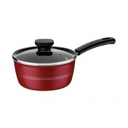 PANELA TRAMONTINA SICÍLIA EM ALUMÍNIO COM REVESTIMENTO INTERNO E EXTERNO EM ANTIADERENTE STARFLON EXCELLENT VERMELHO 20 CM 2,4 L